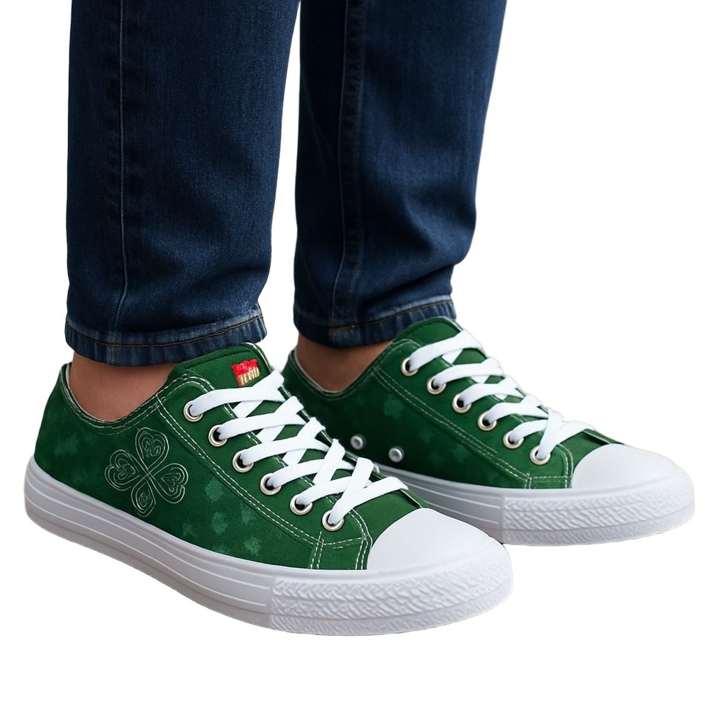 HOUSE OF CHINGASOS Celtic Skull Low Top Green White St Patricks Leprechaun Hat‎